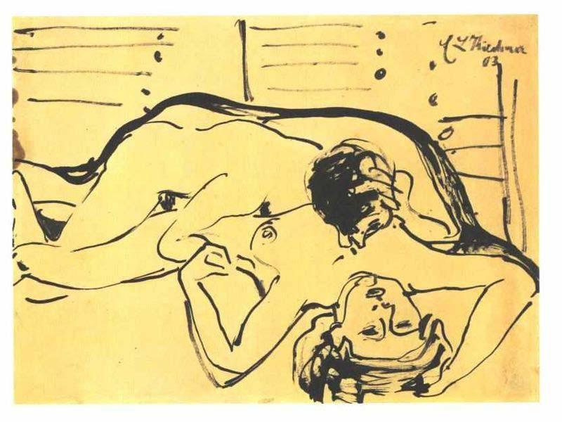 Ernst Ludwig Kirchner Lovers oil painting image